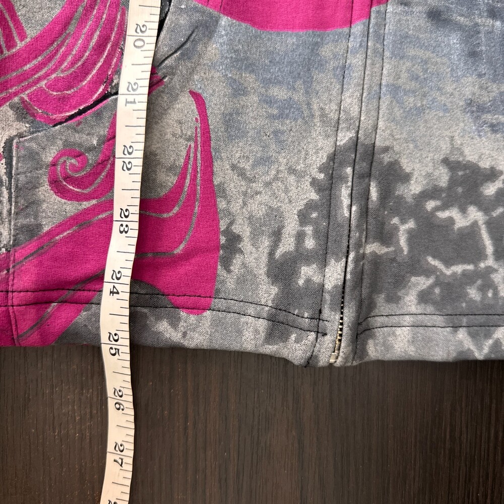 Christian Audigier Y2K Jacket Womens XS Crystal Rock Rhinestone Hair Hoodie NEW - Picture 11 of 12
